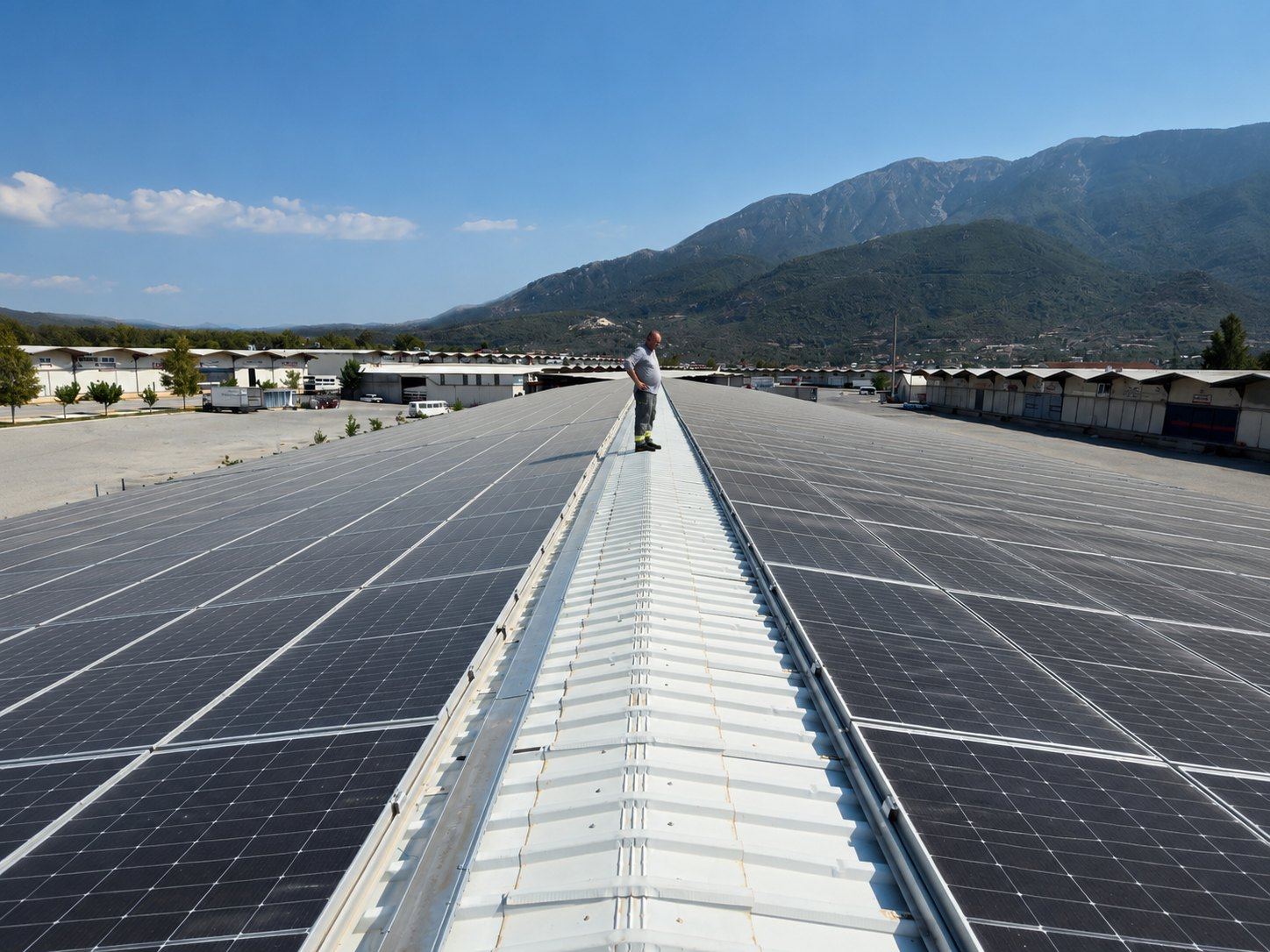 Güneş enerjisi sistemi ve çatı GES uygulama görseli